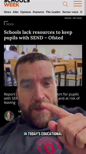 In today’s education news… For once, I agree with Ofsted. SEND isn’t failing because teachers don’t care. It’s failing because schools are being asked to do more with less, under increasing pressure. Ofsted is right to raise the alarm but introducing a new framework that increases workload while expecting inclusion to magically improve isn’t helping. But that’s all Ofsted do, identify issues then do one. Where’s the support for schools?#CapCut