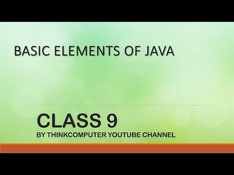 Basic elements of Java | Class 9 | ThinkComputer