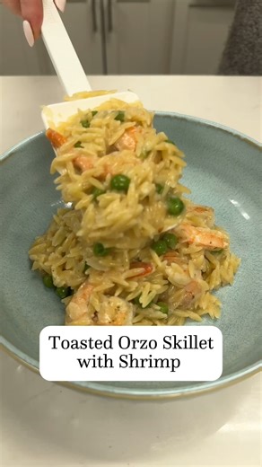 Toasting the orzo develops an unexpected nutty flavor and golden color. 🍚 Searing the shrimp is such an easy and fast way to get great flavor, color and texture. 🍤 These two techniques step up this simple weeknight meal. 🤩 Find the full recipe here: https://bit.ly/3COkXdL #orzo #weeknightmeals #shrimporzo #skillet #letsgetcooking #30minutesorless | Pampered Chef