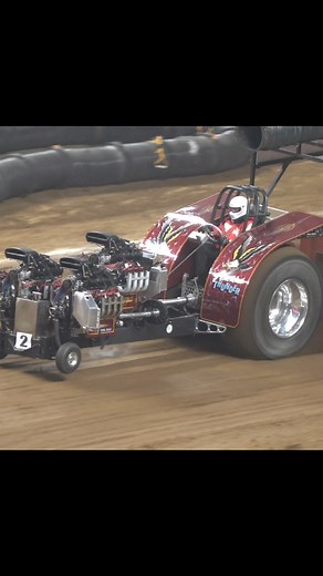 The new look "American Thunder" Super Modified Tractor pulling at the National Farm Machinery Show! #motorsport #tractorpulling #blowermotor #horsepower #fyp | BB Pulling Videos