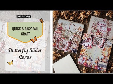 Easy Autumn Butterfly Slider Card | Quick Interactive Fall Craft Tutorial