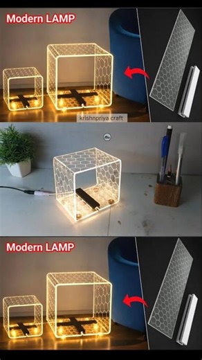 How to Make a Unique and Luxurious Modern Lamp from Used Clear and PVC Pipes | DIY Home Decor Lamp