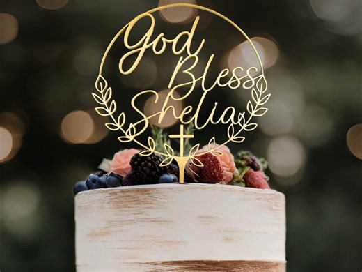 Custom Baptism Cake Topper Personalized God Bless Cake Topper Cross Christening Cake Topper First Holy Communion Cake Topper Baptism Gift - Etsy Australia