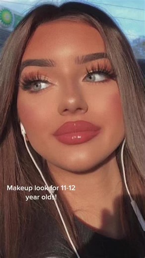 Makeup look for 11-12 year olds! #foryoupage