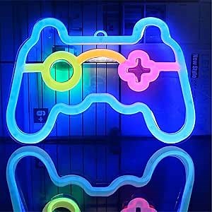 Game Neon Sign, Game Controller LED Neon Signs for Gamer Room Wall Bedroom Decor, Gamer Gifts Neon Lights for Boys Teen Gaming Zone Party Room Wall Decor,Christmas Gifts