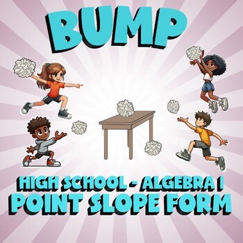 Point Slope Form BUMP Math Game - No Prep Algebra 1 Review Activity