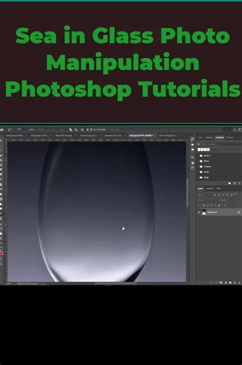 Sea in glass photo manipulation photoshop tutorials #photoshop #photoshoptutorial #photoshoptiktok #tipsphotoshop #photoshoptips