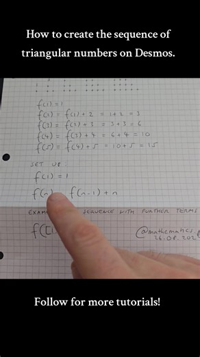 Crear la secuencia de números triangulares en Desmos