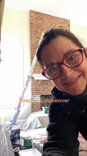 Shabby Chic Fireplace Makeover: Whitewashed Brick Transformation