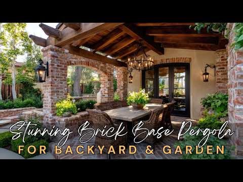 🏡 Stunning DIY Brick Base Pergola: The Best Upgrade for Your Backyard and Garden Ideas