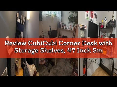 Review CubiCubi Corner Desk with Storage Shelves, 47 Inch Small L Shaped Computer Desk, Home Office