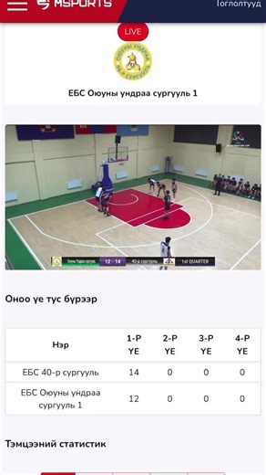 Msports.mn on Instagram: "Улаанбаатар КАП Нийслэлийн ЕБС-иудын сурагчдын лиг 2025.11.14-2026.05.03-ны өдрийг хүртэл үргэлжилнэ. www.msports.mn сайтын тэмцээн цэснээс шууд статистик харж тоглолт үзэх боломжтой."