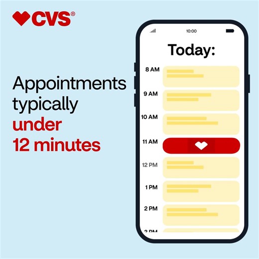 19K views · 81 reactions | Get in, get vaccinated and get on with your day — CVS aims for quick appointments, typically under 12 minutes. Age and other restrictions apply. | CVS Pharmacy | Facebook