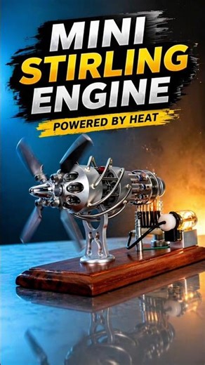 MINI STIRLING ENGINE | POWERED BY HEAT 🔥