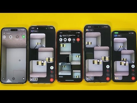 FaceTime Video Group Incoming Call five iPhone 11, 13, 14, 17 two phone