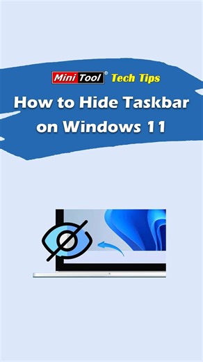 Learn how to hide taskbar on Windows 11 through Settings and Command Prompt. Check it out to get these two quick methods! Copy this command to hide the taskbar: powershell -command “&{$p=‘HKCU:SOFTWAREMicrosoftWindowsCurrentVersionExplorerStuckRects3’;$v=(Get-ItemProperty -Path $p).Settings;$v[8]=3;&Set-ItemProperty -Path $p -Name Settings -Value $v;&Stop-Process -f -ProcessName explorer}” #WindowsTips #CommandPrompt #taskbar | MiniTool
