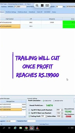 🔥 Optiontrix Algo Books Trailing Profit | 24150 CE Trade Success 🚀