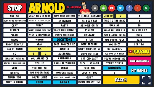 ARNOLD SCHWARZENEGGER MOBILE SOUNDBOARD