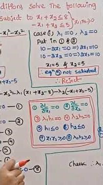 Kuhn Tucker Conditions with 2 Variables Constraints OT Most Important Previous year Quest