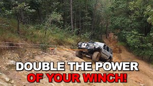 This trick will DOUBLE the power of your winch! Use a winch ring like this one from MAXTRAX to do a double line pull - reducing the force, load and amp draw on your winch! Check out the whole range of recovery gear at www.maxtrax.com.au | 4WD 24/7