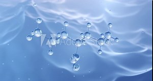 Valproate rotating molecular structure, 3d model of molecule, valproic acid, looped video