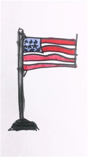 Drawing USA 🇺🇸 United States of America #drawing #art #countryflag #america #shortsfeed #shorts