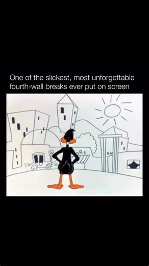 Explaining Cartoons on Instagram: "Follow me👉@explainingcartoons Duck Amuck is one of the most famous examples of a cartoon completely shattering the fourth wall, with Daffy Duck fully aware that his world is being controlled by an unseen animator. From the opening moments, the cartoon abandons normal storytelling and instead turns Daffy into a victim of constant reality changes—backgrounds vanish, costumes morph, and even physics refuses to cooperate. What makes the short so powerful is how di