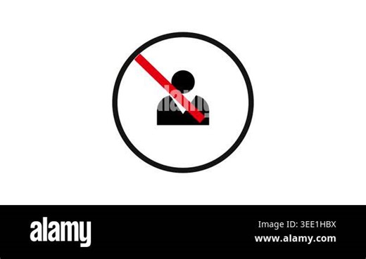 No access animated symbol. Red cross icon for user interface website app mobile application. Access denied red cross icon animation. UI UX design for security privacy restricted area alert Stock Video Footage - Alamy