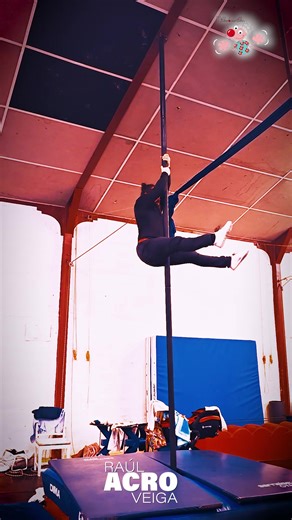 Le mât chinois, discipline qui consiste à évoluer sur une barre fixe. Force et précision avec Raúl, Le Clown Brésilien Pour s'inspirer, informer, impressionner. www.leclownbresilien.com | Raúl, Le Clown Brésilien