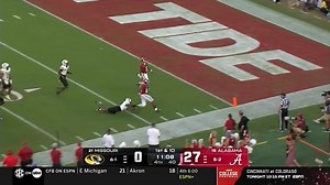 1.2M views · 10K reactions | Justice Haynes went full steamroller to cap off the Crimson Tide's Homecoming win. Bama Runs on Dunkin' | University of Alabama Athletics | Facebook