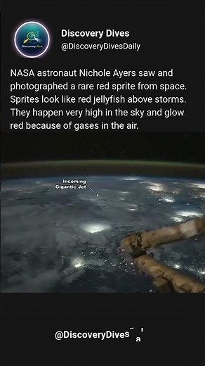 NASA Astronaut Captured Rare Red Sprite Lightning