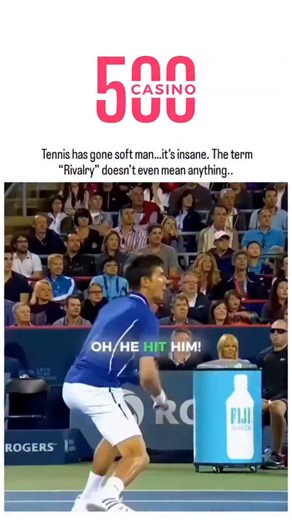 NetPointEdits on Instagram: "This image captures a tense, controversial moment during a professional tennis match 🎾🔥 In the foreground, a male tennis player in a blue shirt and white shorts is mid-swing, his body twisted as he strikes the ball with force. The motion feels aggressive and emotional, suggesting frustration or intent rather than a routine shot. Overlaid text on the video reads “OH, HE HIT HIM!”, highlighting that the ball appears to have struck either the opponent or