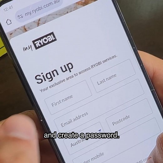 Just added a new RYOBI tool to your collection? Remember to register it in your MyRYOBI Membership account to unlock an extended warranty!* *Standard 4 year warranty, with an additional 2 year warranty available subject to online registration only via ryobi.com.au/register and you must register within 30 days of purchase. Proof of purchase and serial number is required. The following products are excluded from the extended warranty offer: All batteries and chargers and cordless lithium-ion power