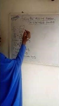 Find the missing number (Equivalent Fraction) #maths #equivalentfractions #mathoperations #fraction