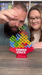 What An Ending 🤯 Come Play Tower Stack With Us! #boardgames #gamenight #couple #fun | Games4two