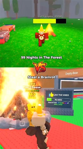 SAB vs 99 Nights in Steal a Brainrot Roblox Update (No Script): Noob to Pro Guide #stealabrainrot | Cubzy Plays