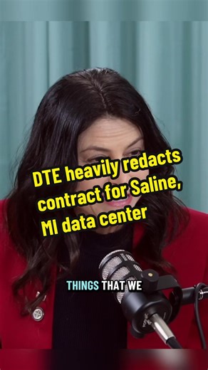 An AI data center is being advanced in Saline, Michigan, and DTE provided only a heavily redacted contract with the most important parts hidden. If data centers are “good for Michigan” (debatable!) then why can’t we have transparency? #michigan #saline #datacenter #fupシ