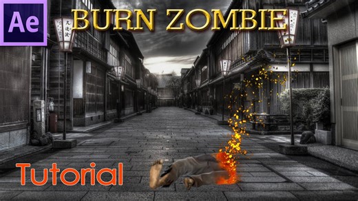 How to make Burn effect to burning Zombie in After Effects - 66