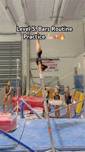 Level 5 Bars Routine Practice 💪🏼🔥💥 #level5 #unevenbars #gymnasticshorts #usagymnastics
