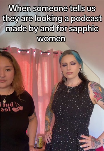 Omg we have the perfect show for you! It’s ours! 😂 Do you love lesbians and movies? You will love our podcast! We review a different sapphic film every Tuesday! Links in bio to subscribe! #slayyyter #wlw #lesbian #podcast #lesbianpodcast