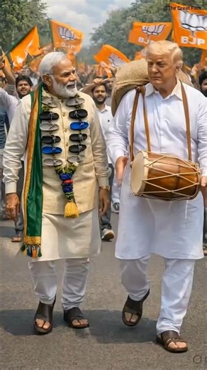 Modi or Trump ka dholak Prachar #shorts #youtubeshorts #ytshorts #modijifunny #trump #samachar