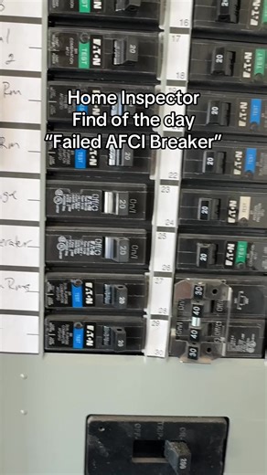 AFCI breakers are supposed to trip when tested. This one didn’t and made a pop sound. #afci #electrical #homeinspection