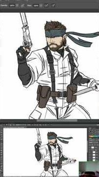 Shooting Some Colour Onto Our Naked Snake Drawing #art #drawing #digitalart #colour #snake #mgs