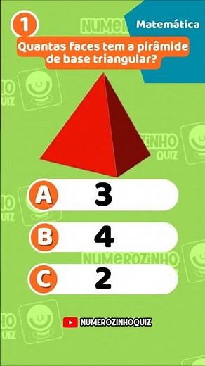 How many faces does a pyramid with a triangular base have? 🔺 Geometry Quiz | #shorts