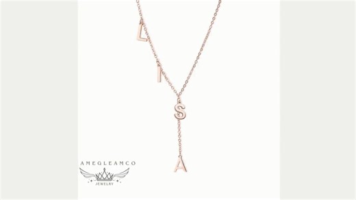 Custom Initial Lariat Necklace: Sterling Silver Letter Y Pendant - Etsy