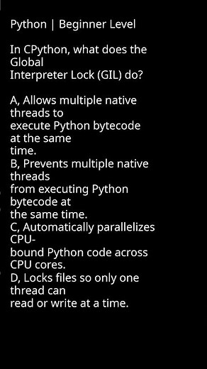 Python Global Interpreter Lock GIL #SoftwareDevelopment #PythonCode #ProgrammingMysteries