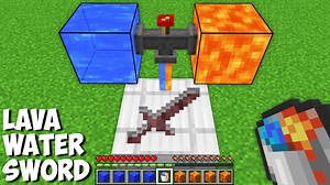 What if you CREATE SWORD WITH LIQUID in Minecraft ? LAVA WATER SWORD !
