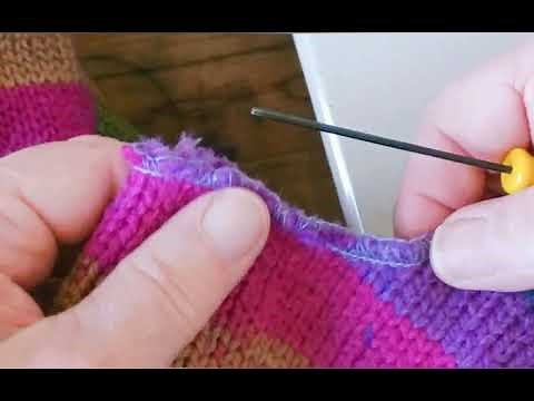 Cut and Sew Neckline for machine knitters