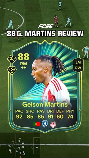 The streets will never forget him 😮‍💨🔥 88 Gelson Martins Review! #shorts #gelsonmartins #fc26 #sbc