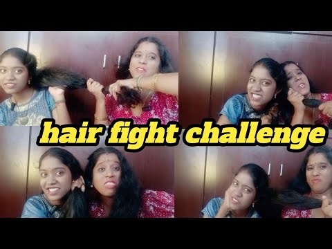 hair fighting challenge 🤭🤣/ hair pulling challenge with my daughter /dhanas entertainment